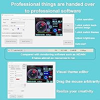 Vista 6 de WOWNOVA PC Temperature Display, Computer Temp Monitor, ARGB Case, IPS USB Mini Screen, CPU RAM HDD Data Monitor