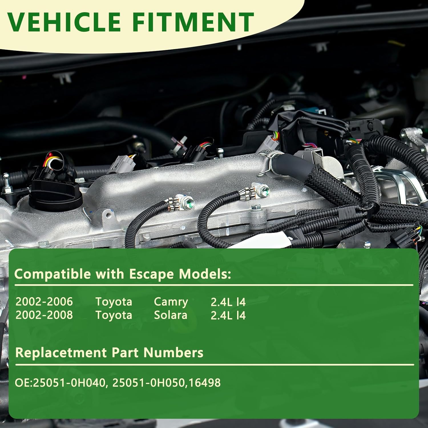 direct-fit catalytic converter - qkvbkau for toyota camry & solara 2.4l l4 | advanced triple-metal technology | perfect oem replacement for 25051-0h040, 25051-0h050, 16498 | quick installation design