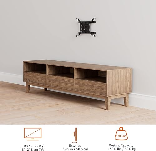 Miniatura 10 de Yaxa Basics Soporte de pared para TV de movimiento completo con nivelación horizontal posterior a la instalación para televisores de 32 a 86