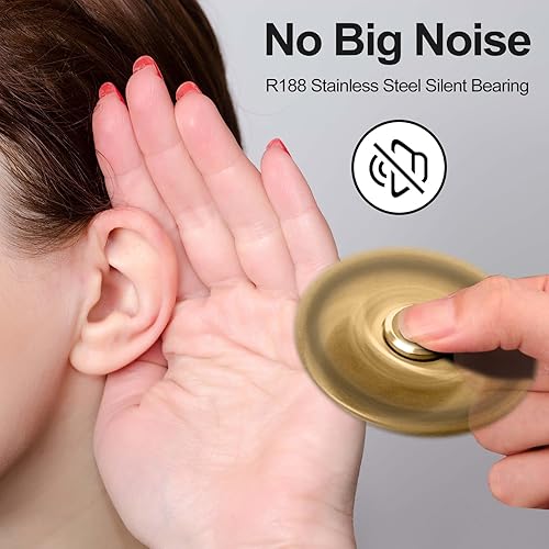 Miniatura 6 de Juguete giratorio de metal de acero inoxidable con rodamientos de alta velocidad de 2 a 5 minutos, EDC ADHD estrés ansiedad alivia reductor juguetes