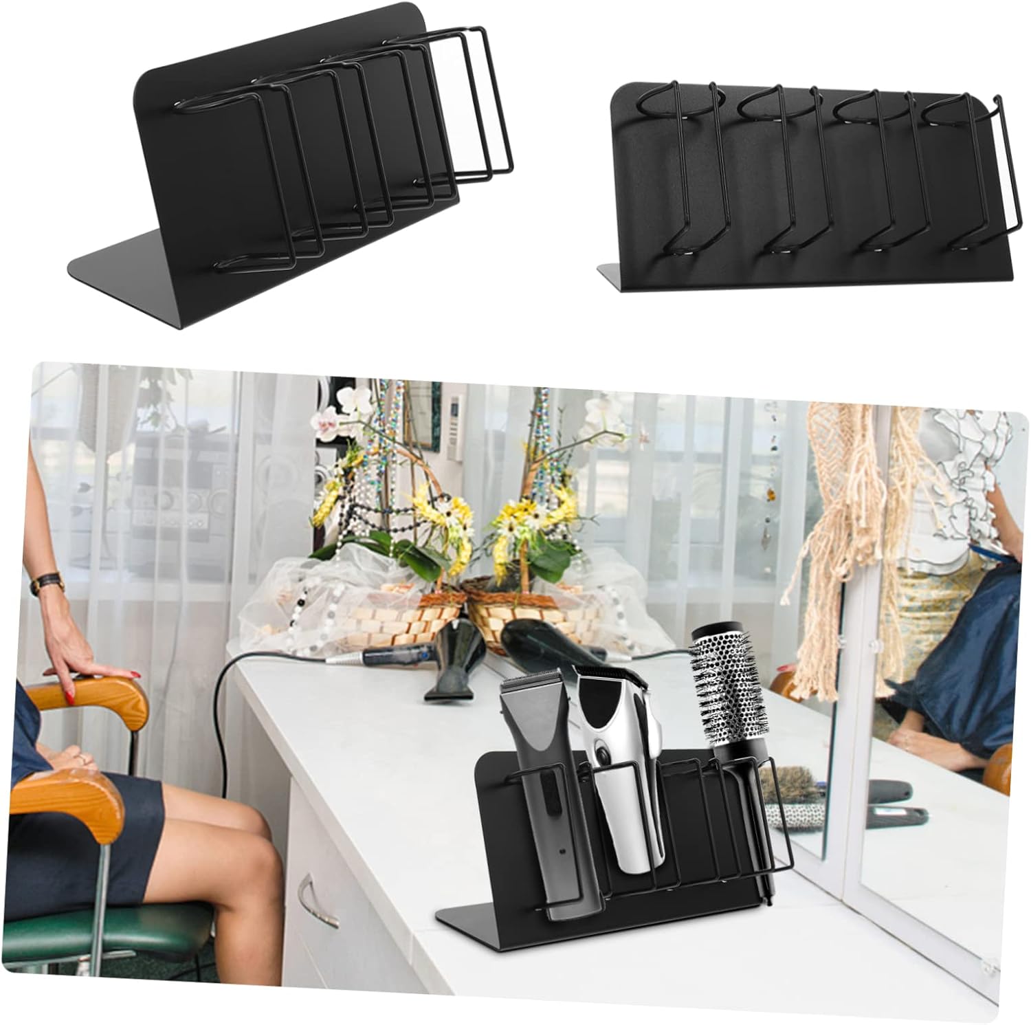 Mikinona Electric Clipper Holder Barbershop Cutter Rack Wall-Mounted Hair Cutter Storage