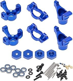 GTHELE RC Alloy Caster Block&Steering Blocks Stub Axle Carrier&Hex Wheel Hubs for Traxxas 1/18 LaTrax Teton Desert Prerunner Rally -Replaces Part 7532 7552X