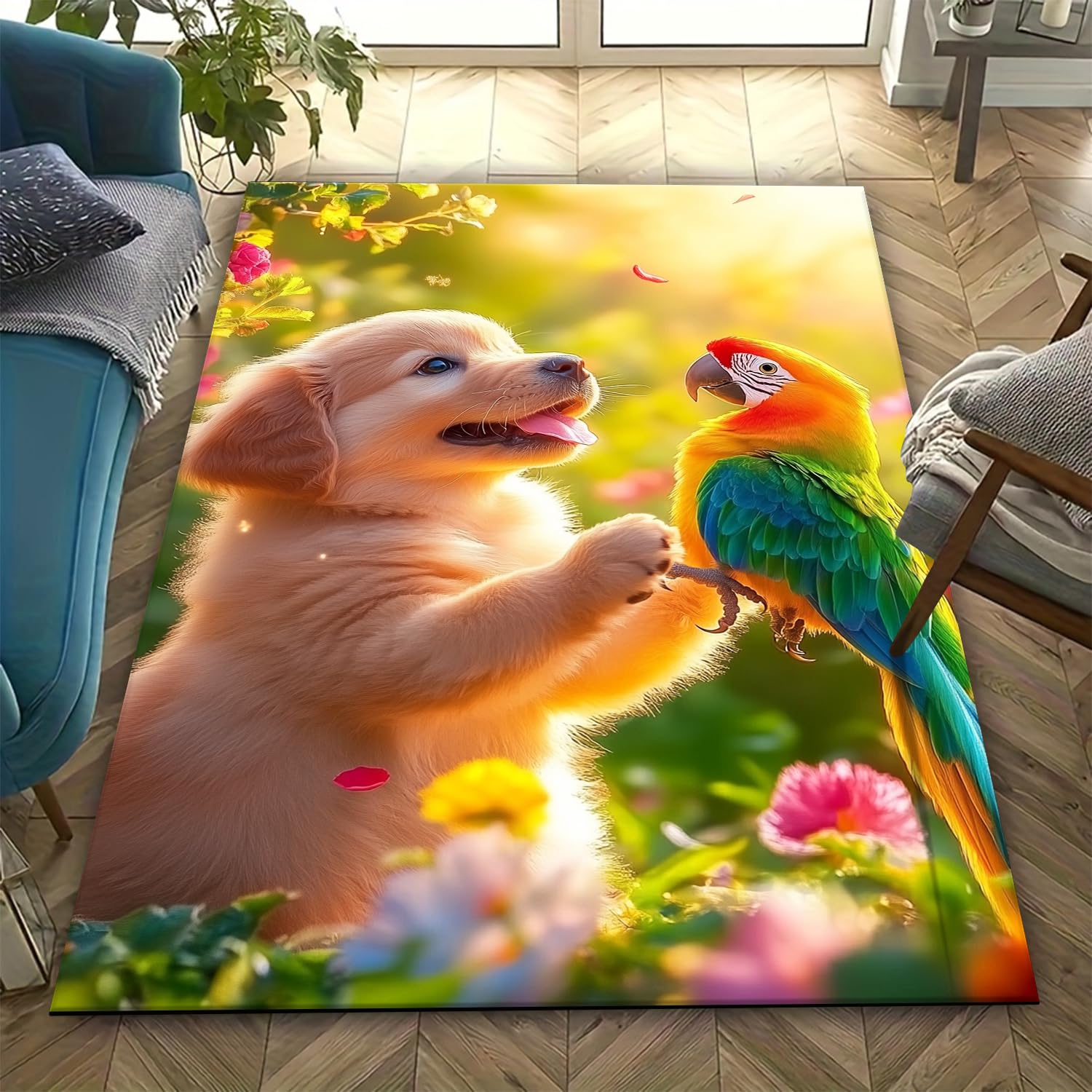 Tapis imprimé 3D chien : fini les glissades avec ce sol anti-fatigue