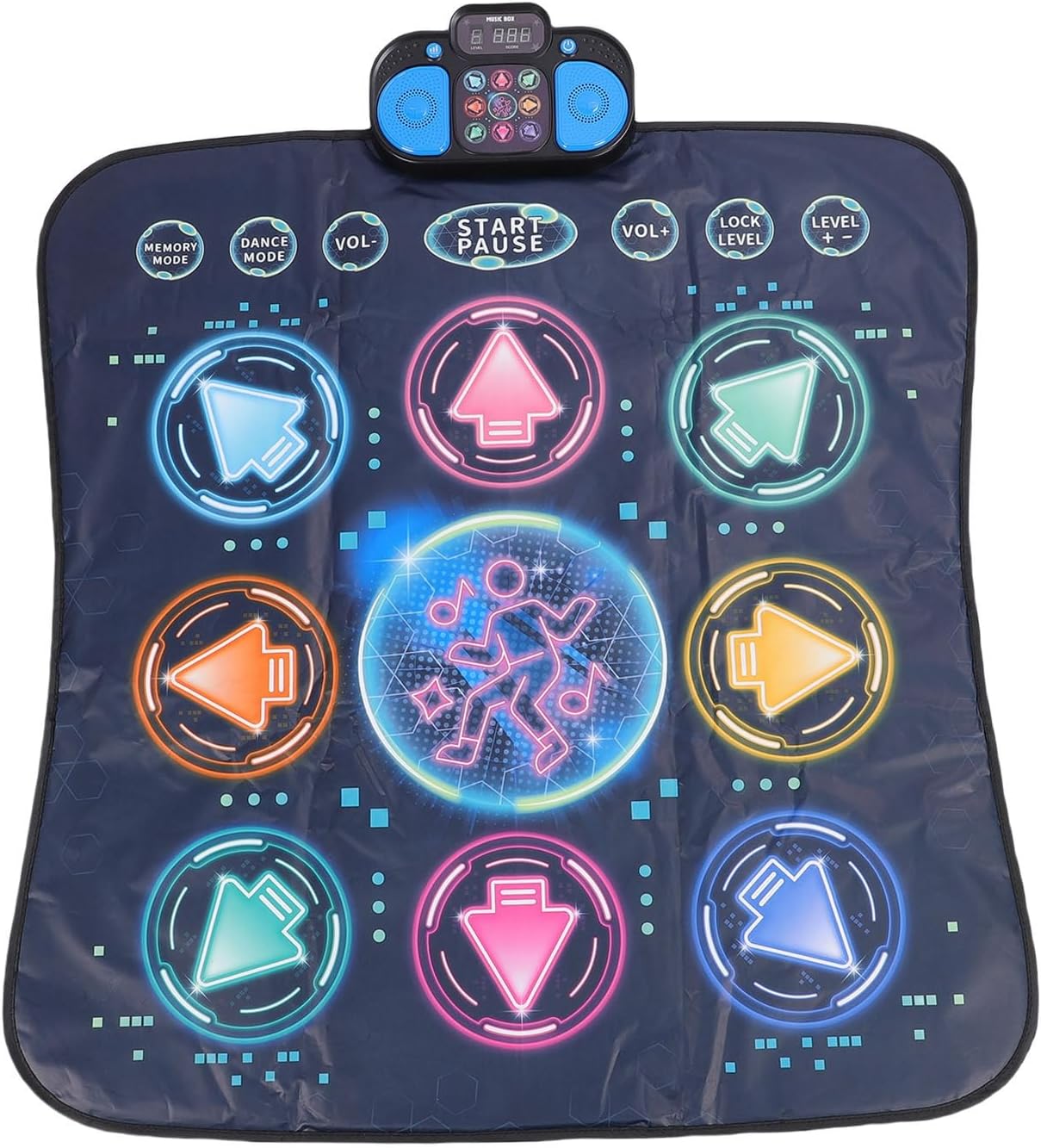Dance Mat Kids Single Electronic Dancing Pad Challenge Game Music Toy for Home Indoor Outdoor Memory and You Dance MatKids MatElectronic MatDance PadMusic