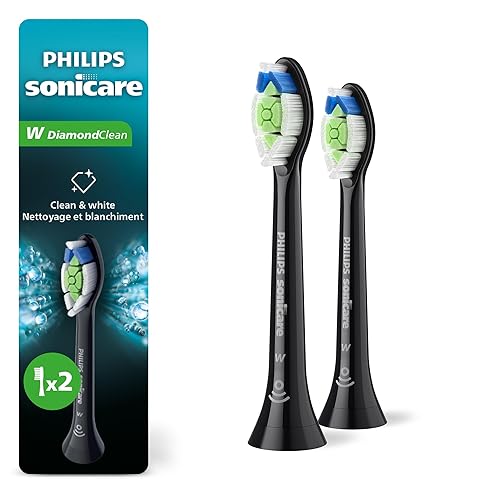 Miniatura 7 de Philips Sonicare W DiamondClean - Cabezales de cepillo de dientes eléctricos de repuesto genuinos, Negro, Paquete de 4, suministro para un año