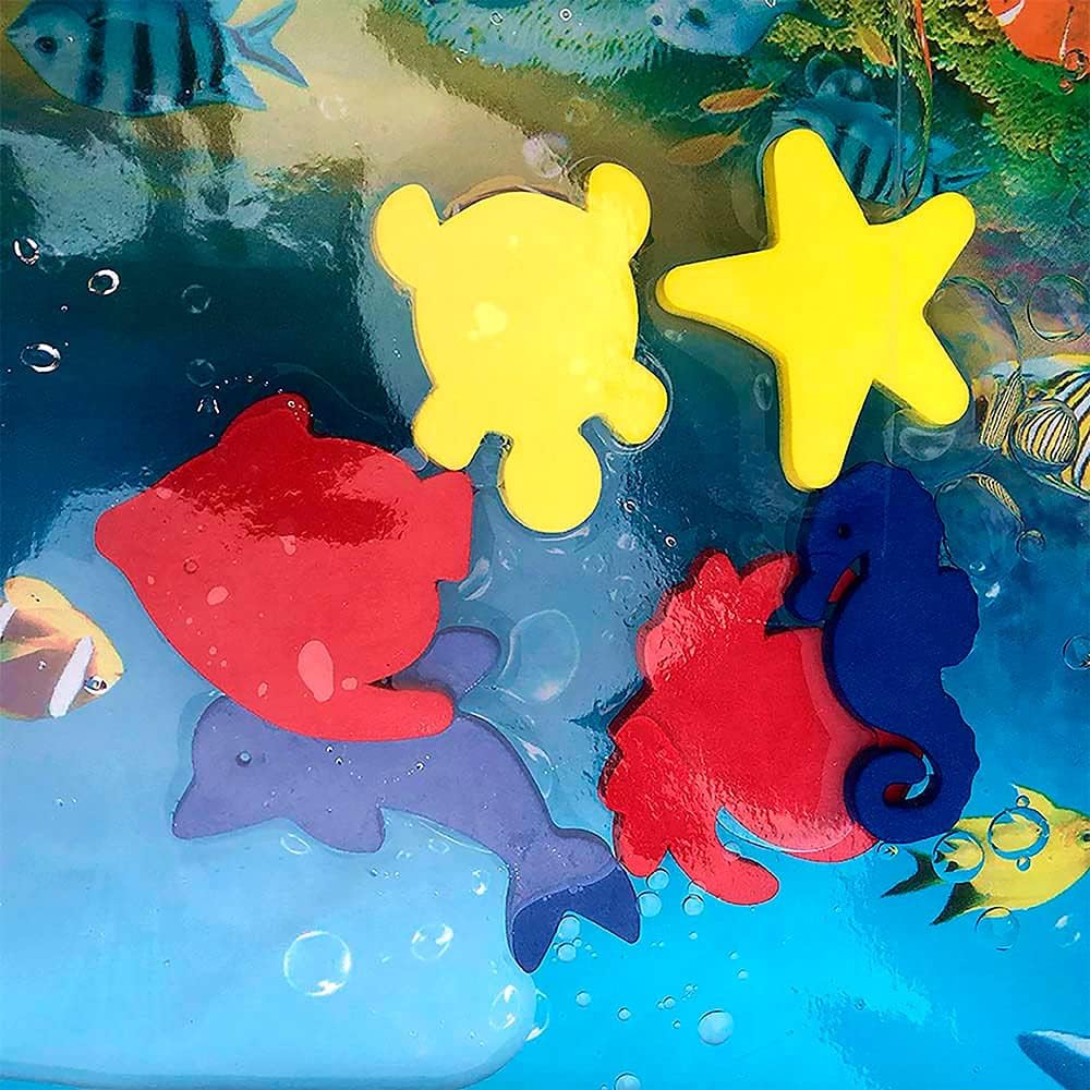 Tapete Interativo Inflável De Água Para Bebê 66X50X6 Azul
