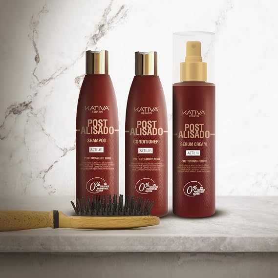 Kativa Acondicionador de queratina (8.45 onzas líquidas), ayuda a prolongar  los resultados después del tratamiento alisado para un cabello manejable,  brillante y liso, sin sal, sin sulfatos, sin gluten, sin parabenos :  Belleza y Cuidado Personal - Amazon.com