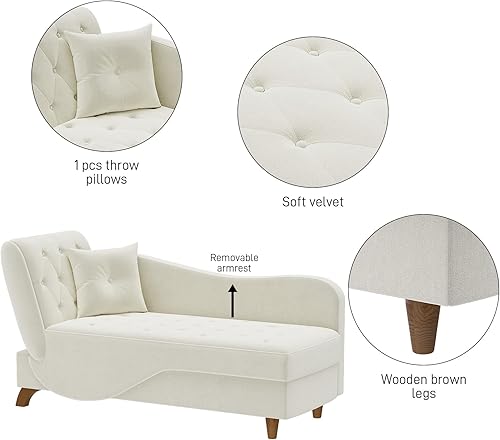 Miniatura 6 de Tumbona reclinable ajustable para interiores con almacenamiento, sofá cama, sillón con almohada, futón de terciopelo 3 en 1, sofá cama para sala de