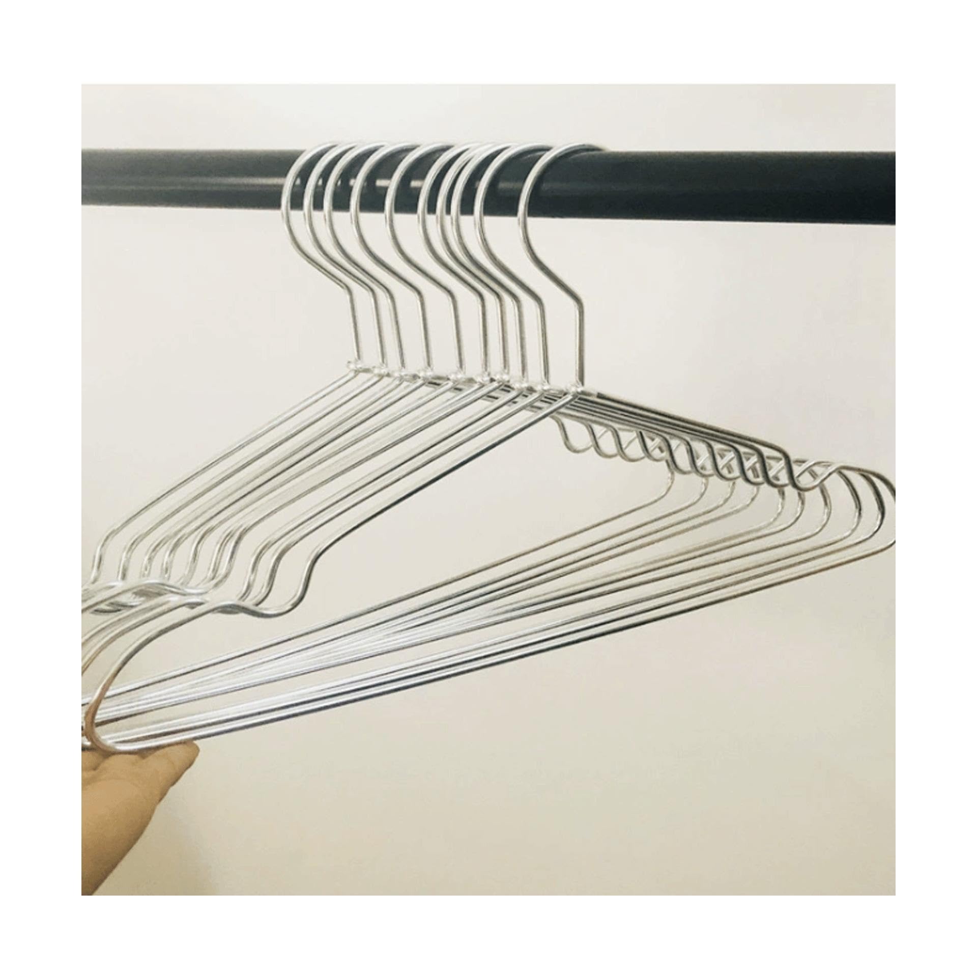 Paquete de 10 Perchas for Ropa, aleación de Aluminio, Resistentes, secas