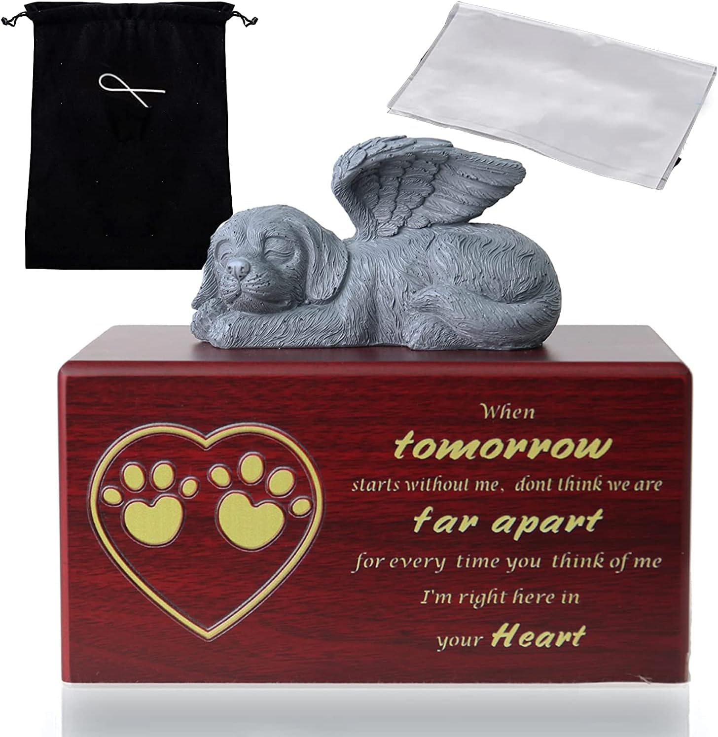 NEWDREAM Alwar Dog Cremation Box for Ashes,Dog Urns for Ashes,Pet