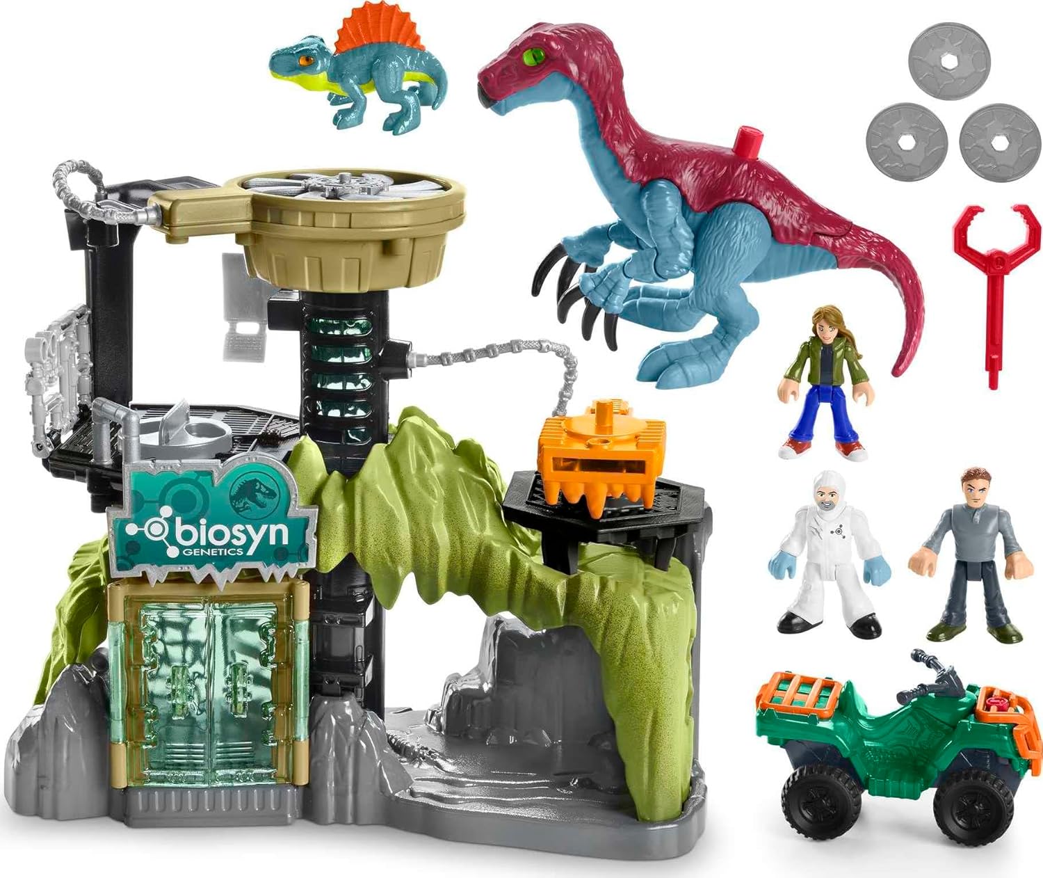Imaginext Jurassic World Dinosaur Lab Playset with Owen Grady Maisie