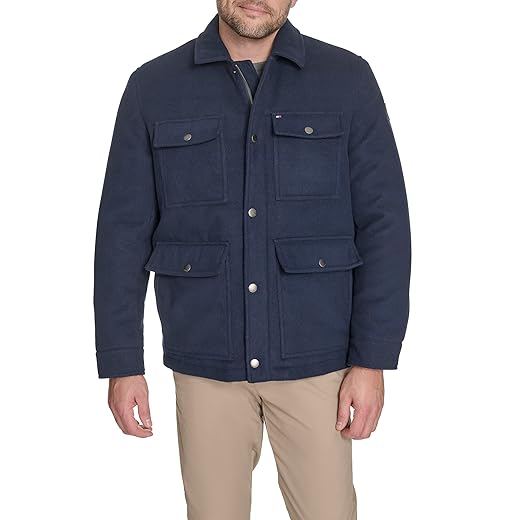Jaqueta Tommy Hilfiger Men's Wool Blend Four-pocket Field Jacket Tommy Hilfigermasculino