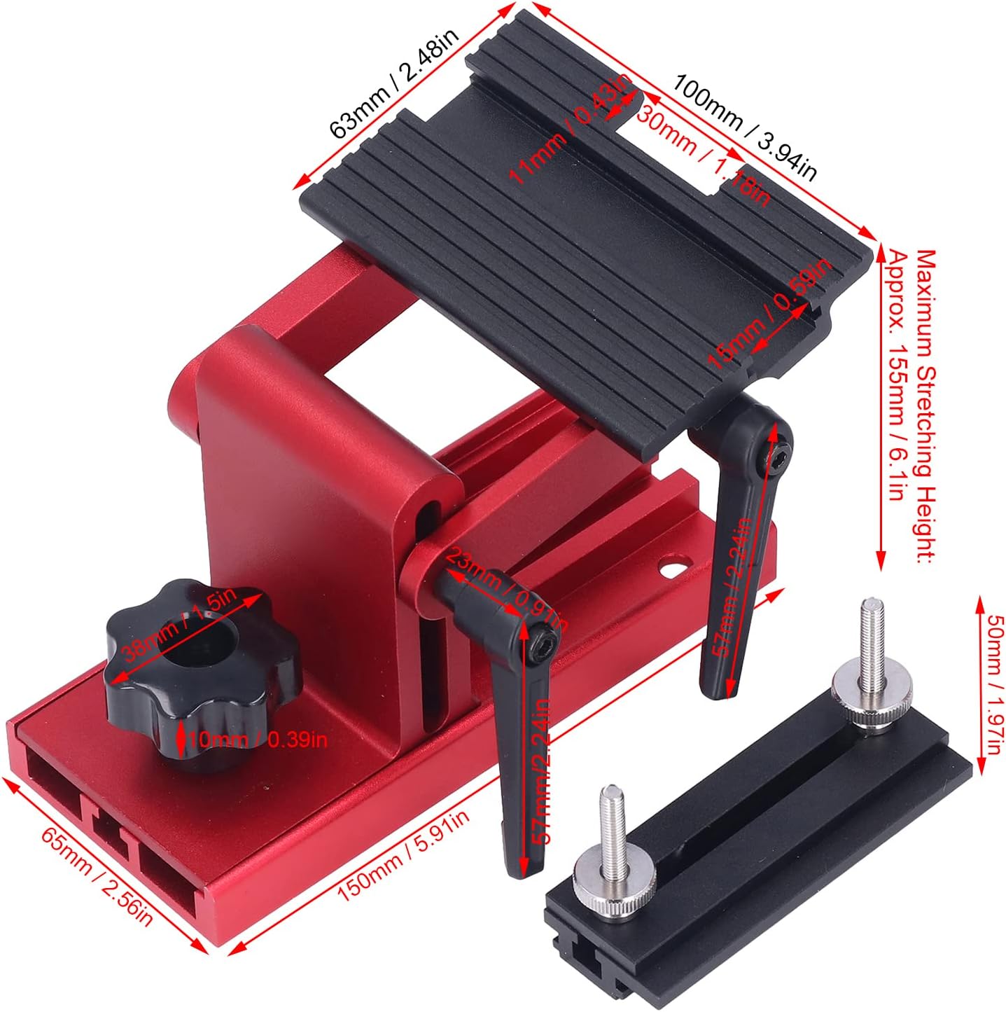 Sharpening Jig Adjustable Tool Honing System, Aluminium Alloy, 2-1/2 Inch Maximum Blade Width, with User Manual