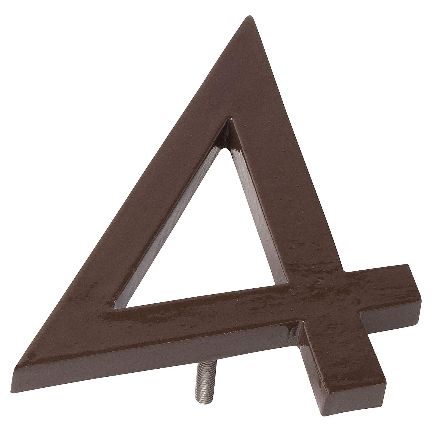 Numéros de maison flottants alu brossé 20,3 cm chiffre mural extérieur