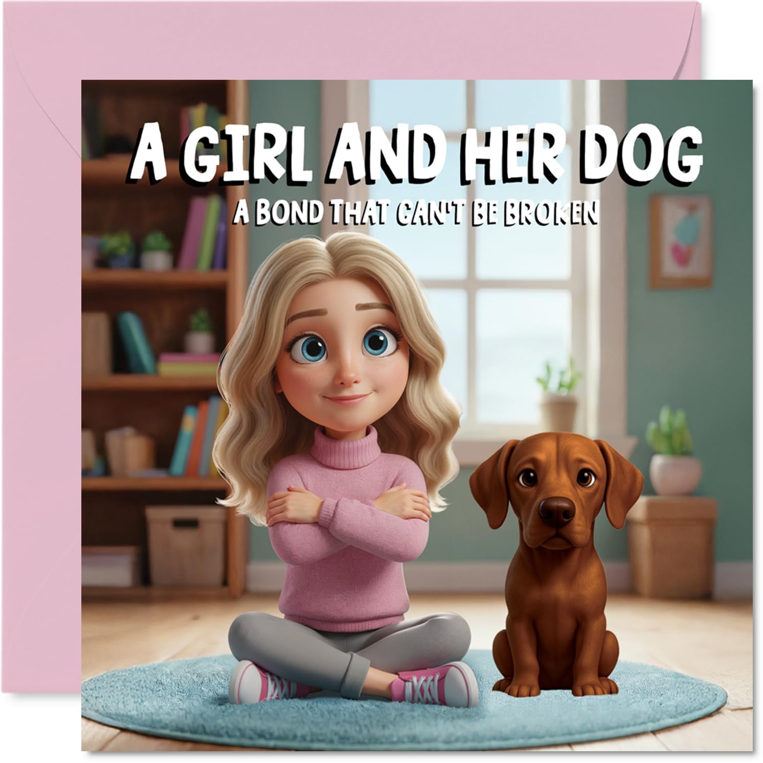 Vizsla Birthday Card for Women - A Girl and Her Dog - Happy Birthday Card for Women, 145mm Female Greeting Cards