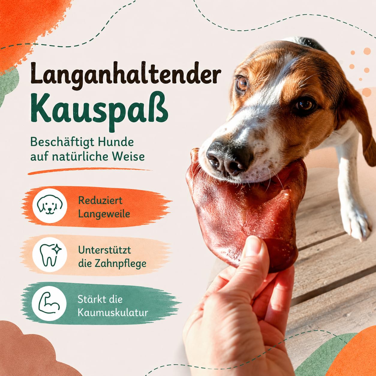 Orecchie di maiale per cani da 1 kg - XXL essiccati, 100% naturale, senza additivi, articolo da masticare per cani piccoli e grandi
