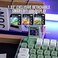 Vista 4 de EPOMAKER RT100 - Junta de 97 teclas BT5.02.4GUSB-C Teclado mecánico con pantalla de visualización personalizable, perilla, enchufe intercambiable