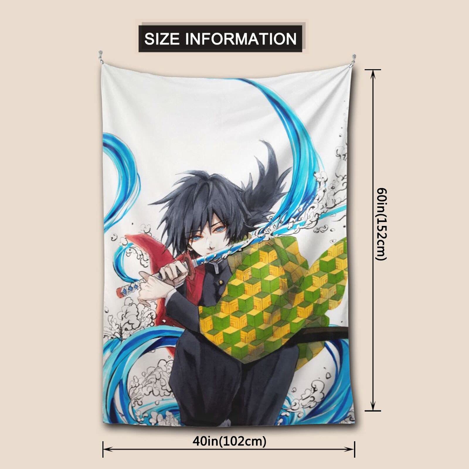 Amazon.co.jp: 鬼滅の刃 冨岡 義勇 タペストリー 壁掛け 部屋 壁飾り