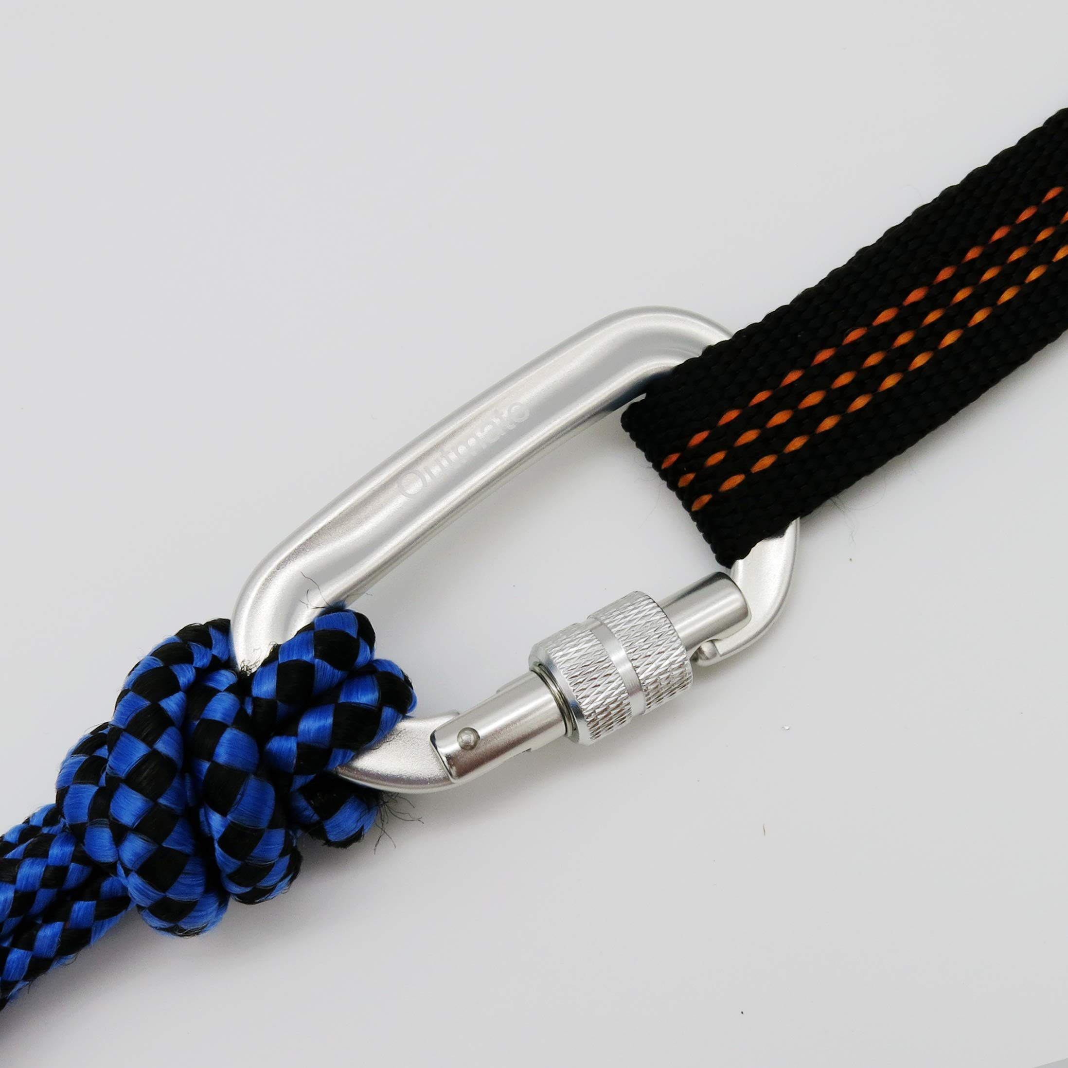 Clips de mosquetón resistentes de 12 kN, mosquetones de aleación de aluminio duraderos y ligeros para senderismo, camping, llaveros, correas de perro, hamacas y más (puerta de tornillo, 2