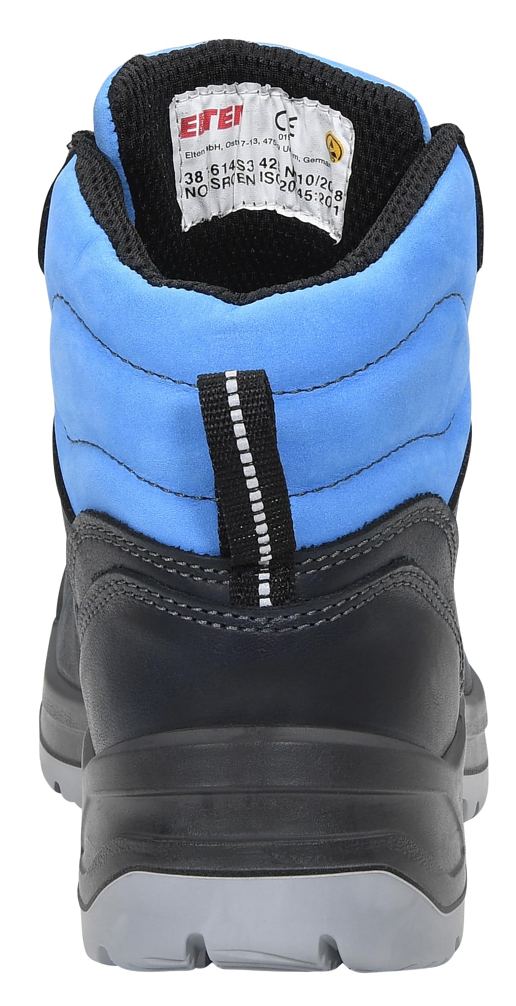 ELTEN Sicherheitsschuhe LENA blue Mid ESD S3, Damen, Lederschuh, robust, leicht, Blau, Stahlkappe - Größe 37