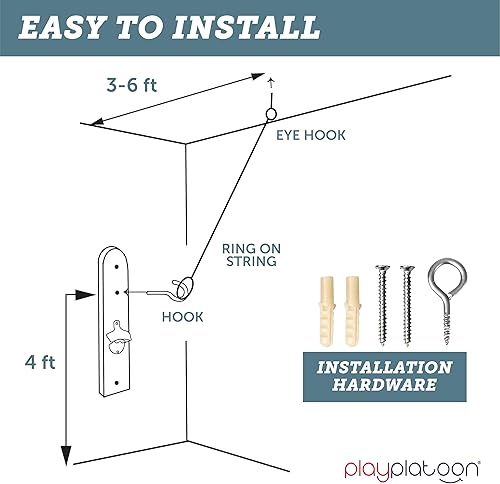 Miniatura 10 de Play Platoon Juego de lanzamiento de gancho y anillo, juego de barra de lanzamiento de anillos para adultos, juego de anillos de lanzamiento de