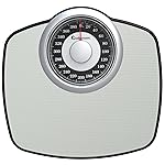 Adamson A25 Scales for Body Weight - Up to 400 LB - 5.3 Dial on 13.77 x 14.17 Platform - Anti-Skid Rubber Surface - High Precision Bathroom Scale Analog - Durable with 20-Year Assurance - Grey