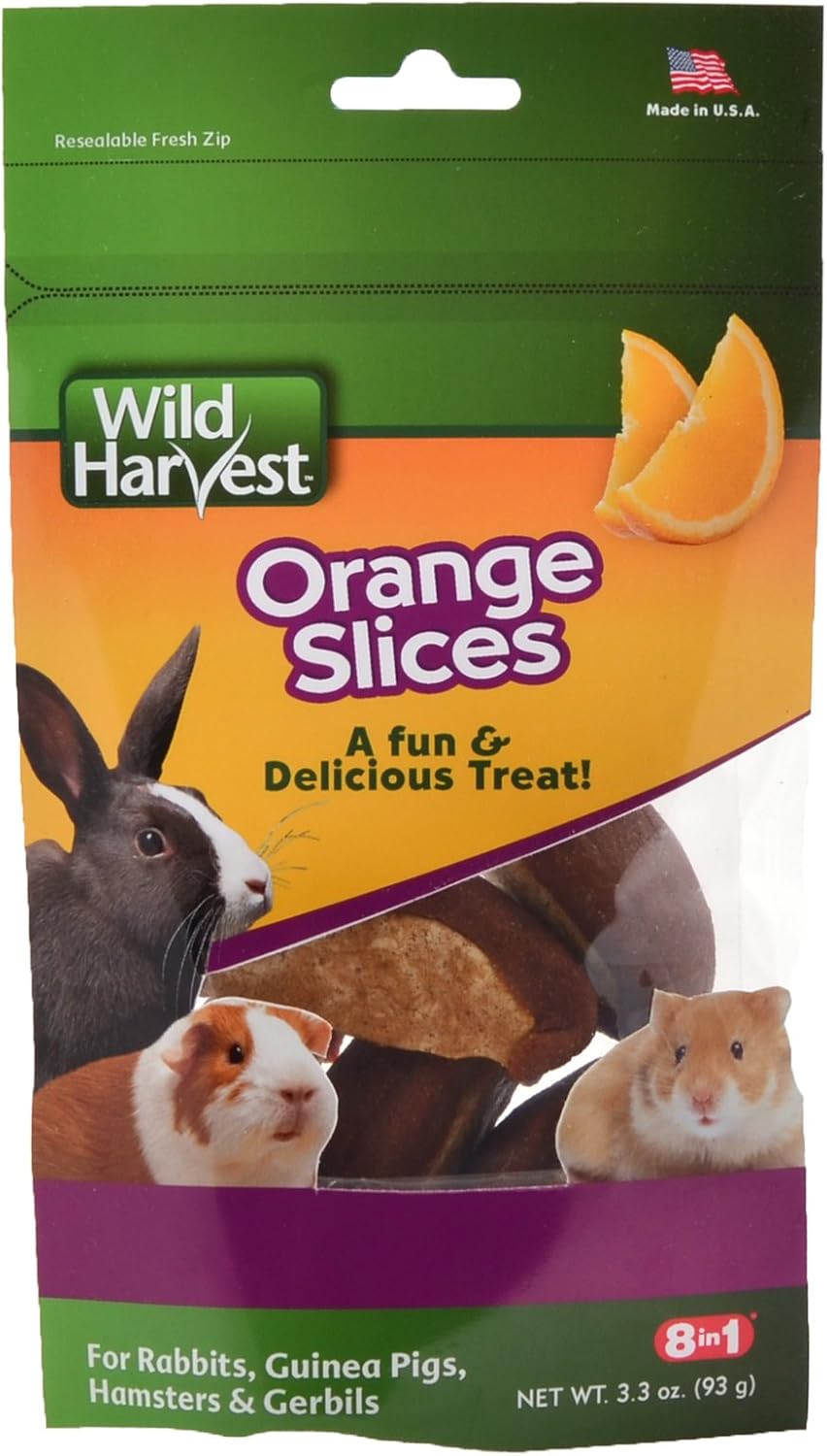 Wild Harvest Wh-83523 Orange Slice Treat For Guinea Pigs And Adult Rabbits, 2.2-Ounce