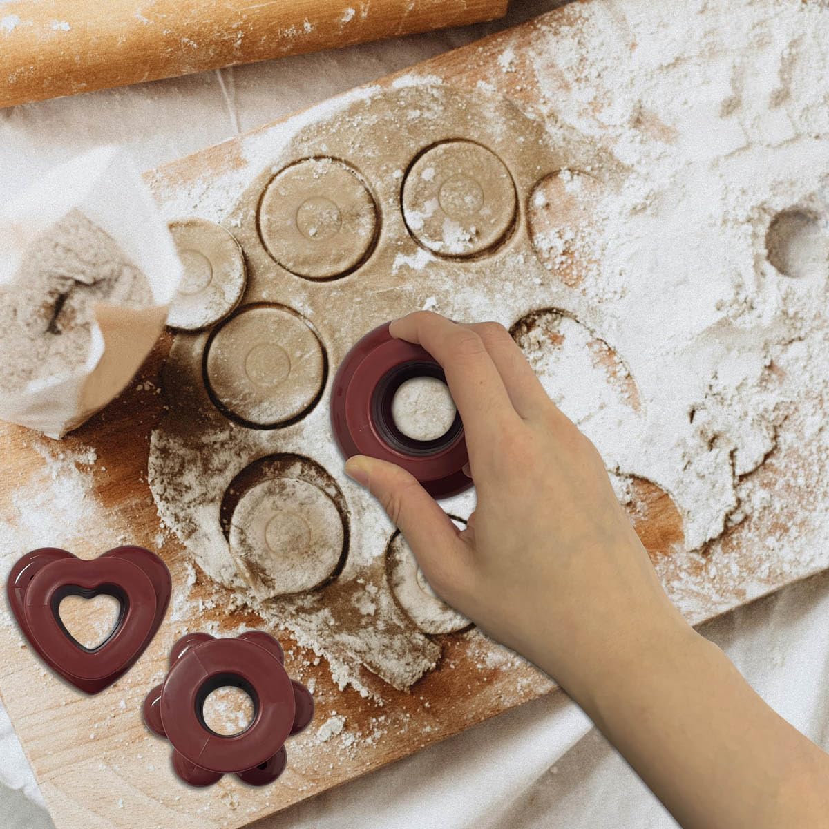 3D Printed Heart Shapes Cake Pop Cutter Molds Set for Home Baking Desserts