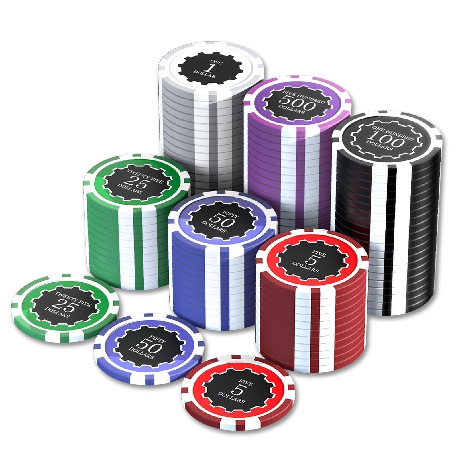 Premium Poker Chip Set with Numbers, 100PCS 11.5g Professional Casino Quality Chips for Blackjack, Game Night