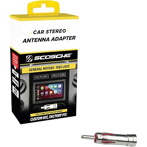 Scosche MDAB Compact Micro/Delco Antenna Adapter for Aftermarket Car Stereo Compatible with Select 1985-2013 GM and Import Vehicles - Radio Antenna Adapter - Car Audio Adapter - See Guide for Vehicles