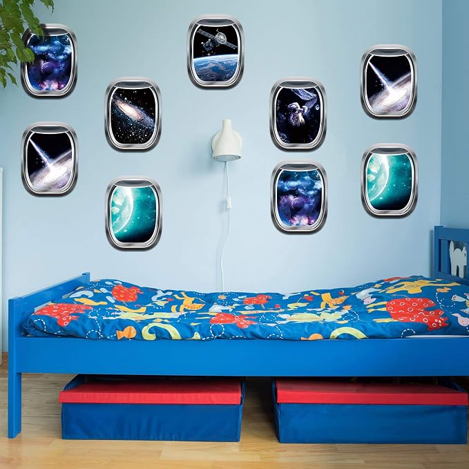 Outus 6 Piezas Vinilo Decorativo 3D Espacio Astronauta miniatura 5