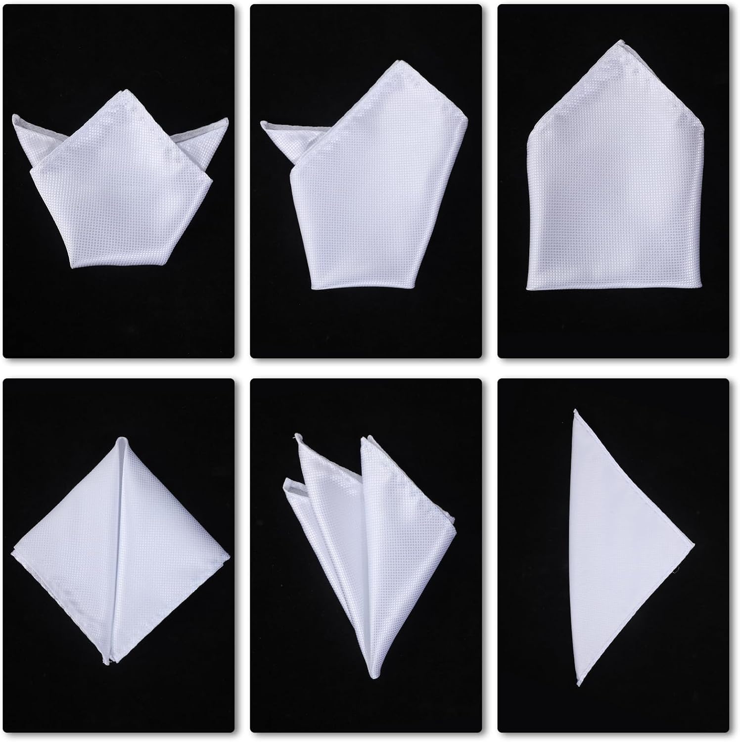 Molain Mens Pocket Square Satin Pocket Square for Men Solid Color Handkerchief Suit Pocket Squares Classic Pure Silk Hankies