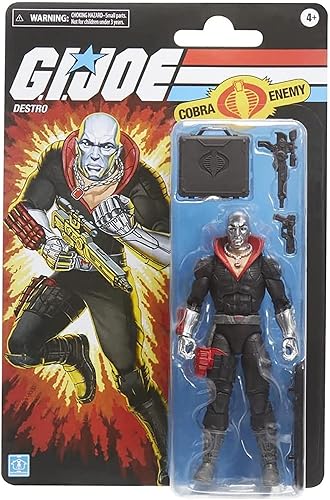 G.I. Joe Figura de acción de Destro animada retro cardada de 6 pulgadas
