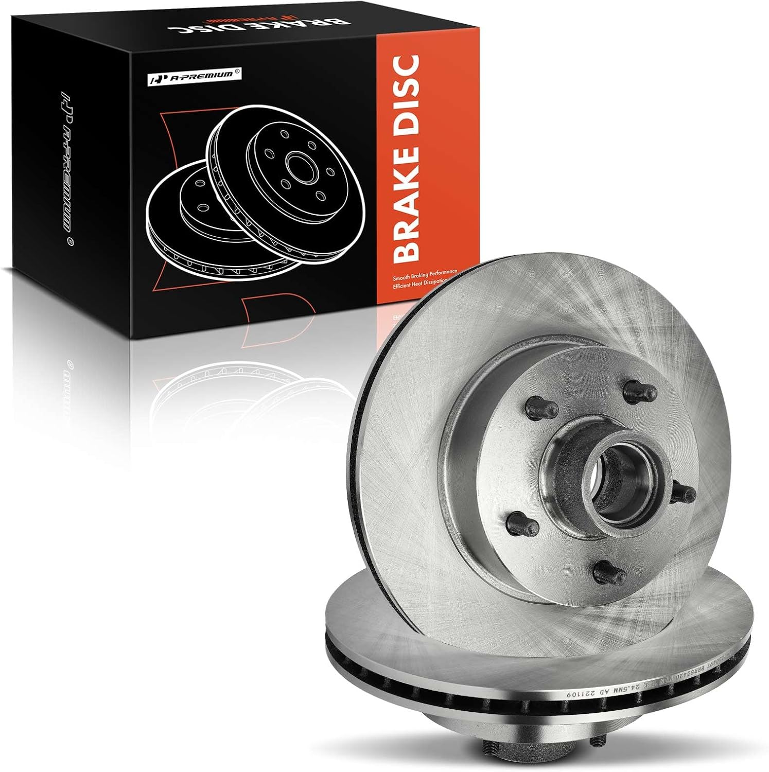 A-Premium 11.00 inch (279.5mm) Front Vented Disc Brake Rotors Compatible with Select Chevy, Oldsmobile, Pontiac and Buick Models - Camaro, Impala, LeSabre, Electra, Delta 88, 2-PC Set