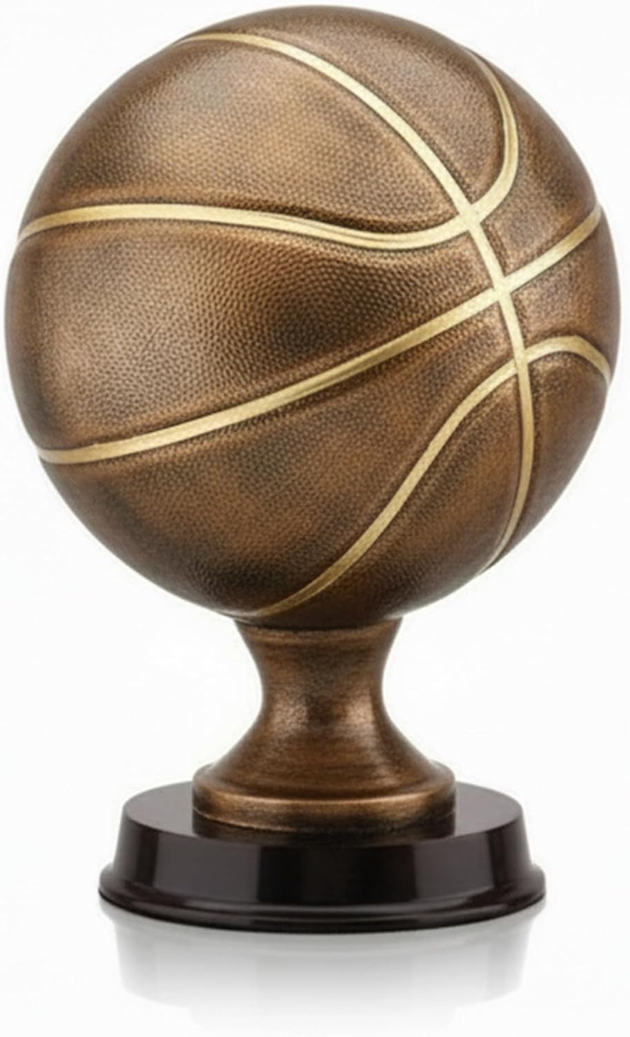 Bronze Basketball Trophy 13 Inch Custom Engraved Award for Basketball Teams Coaches Players MVP Championship Recognition