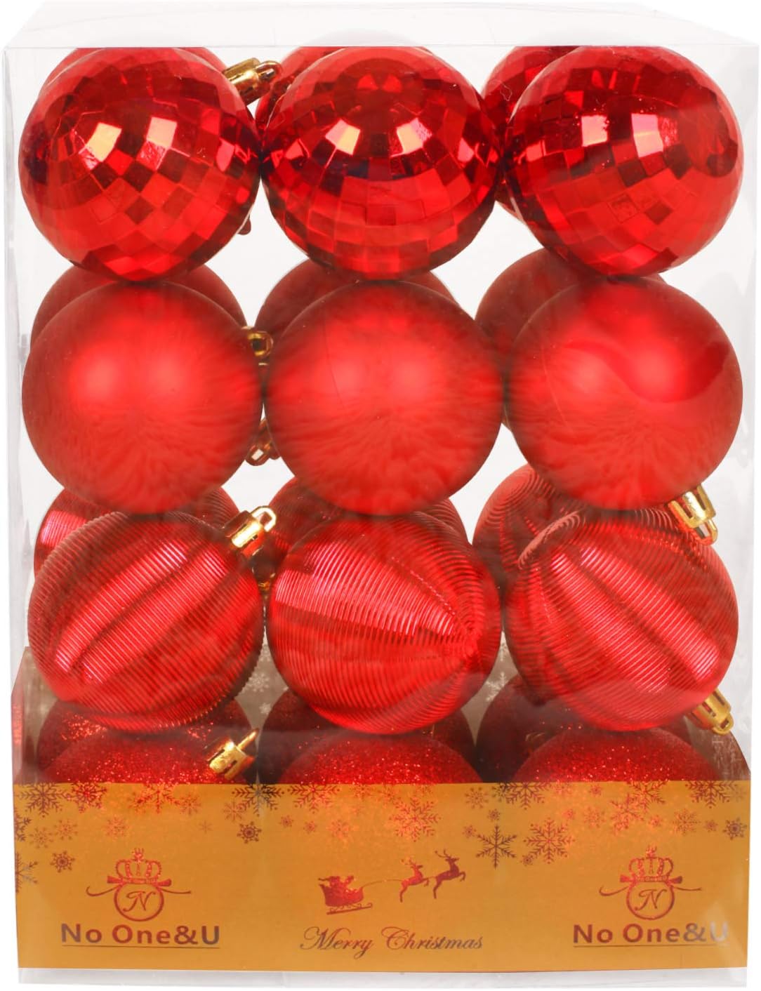 Christmas Balls Ornaments for Xmas Christmas Tree,Shatterproof Christmas Tree Decorations Hanging Ball Set for Holiday Wedding Party Decoration Blue 2.4Inch x 24 Pack