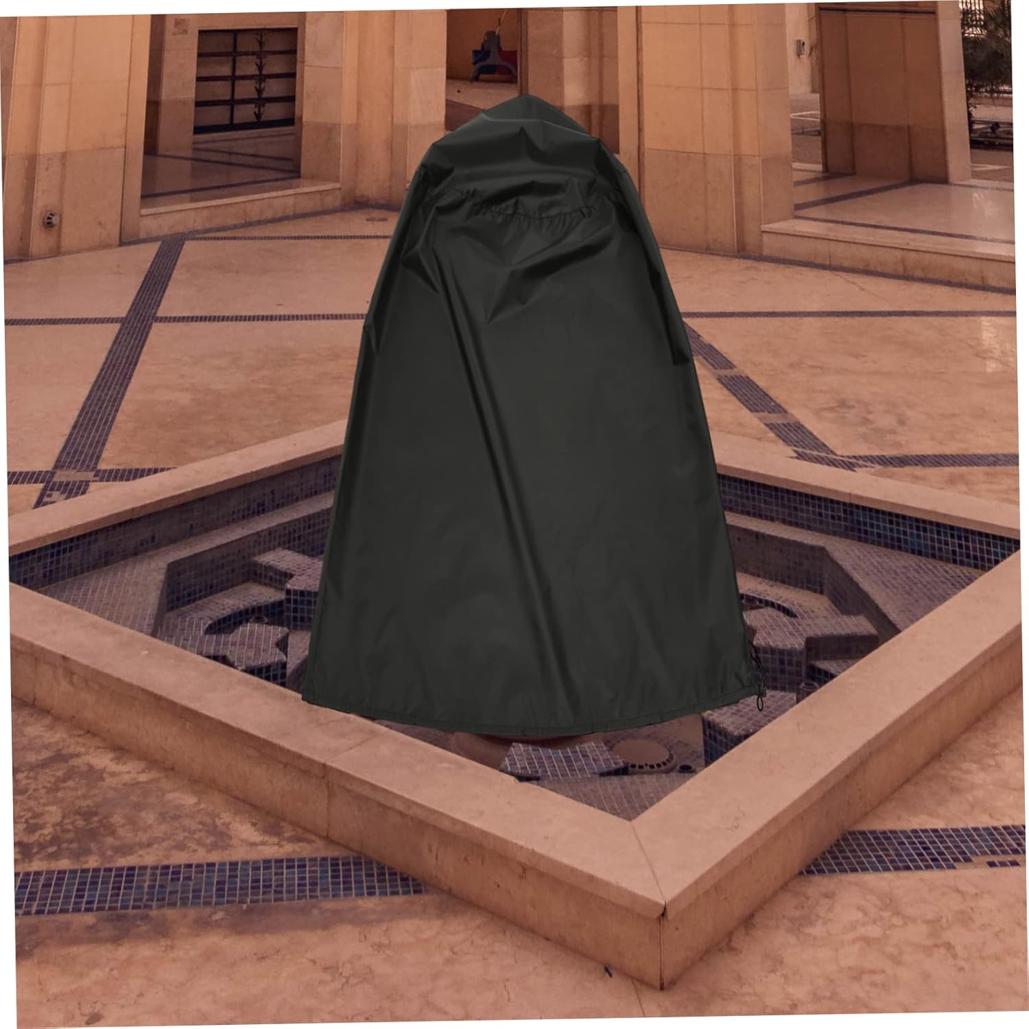 Garden Fountain Cover Oxford Cloth Protective Shield for Outdoor Use x Dustproof Winter Protector Drawstring for Fountains