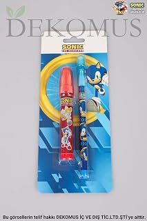 Sonic Dekomus İle Lisanslı Sonic 2'li Kırtasiye Se