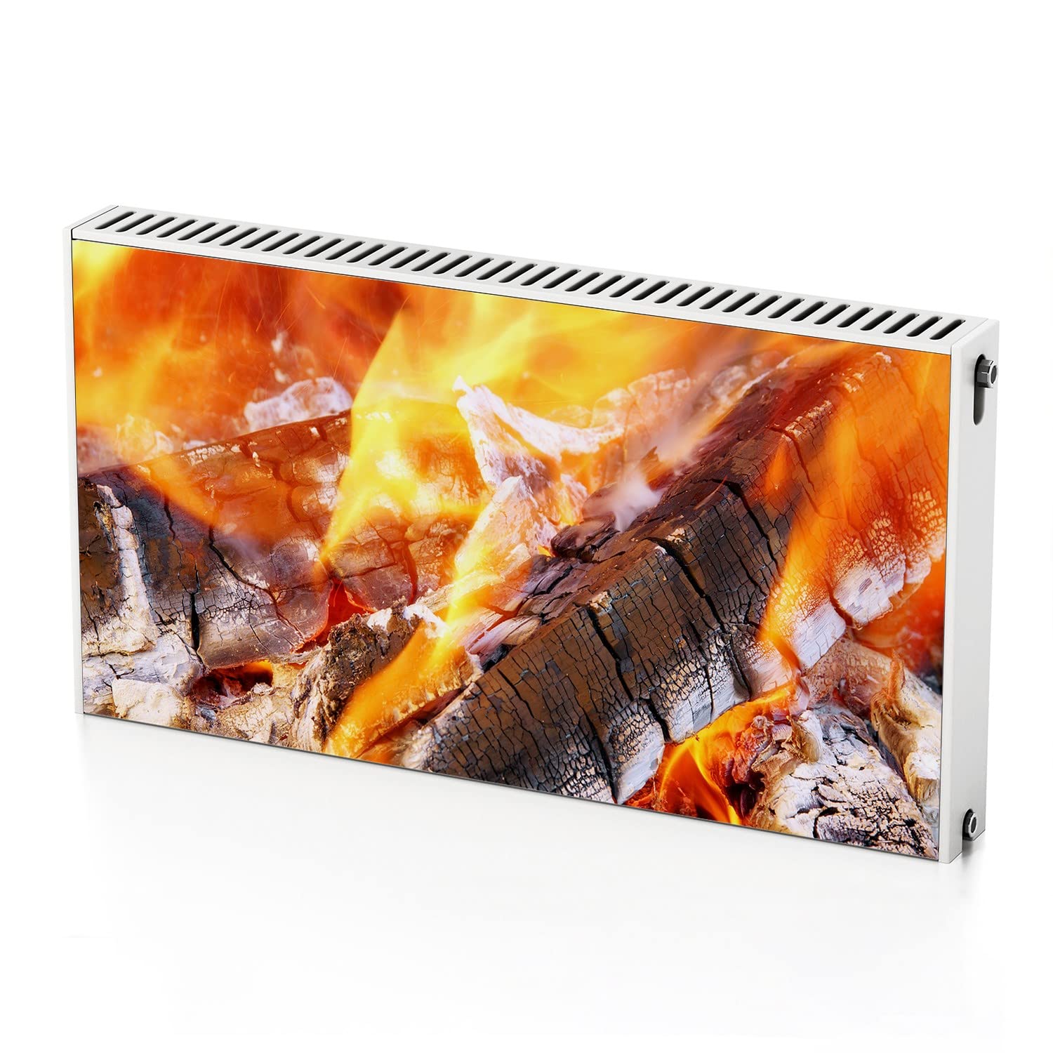 Autocollant de radiateur chauffage décoration aimant bois cheminée