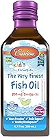 Vista 10 de Carlson - El Mejor Aceite de Pescado para Niños, 800 mg de Omega-3, Noruego, Origen Sostenible, Naranja, 200 mL
