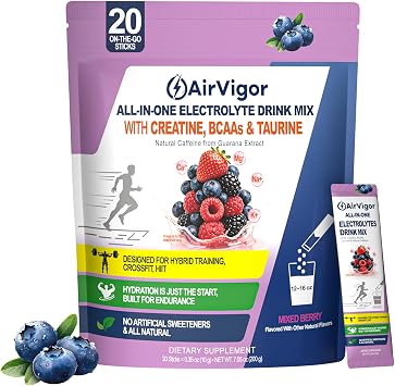 Electrolyte Drink Mix Packets for Hydration & Recovery, Sugar Free
