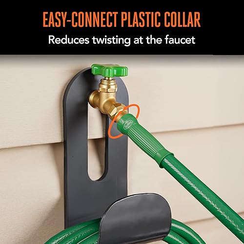 Miniatura 5 de Scotts Manguera de jardín resistente de 50 pies  58 pulgadas de diámetro, 4 capas, 400 PSI de alta presión, manguera de agua fácil de enrollar con