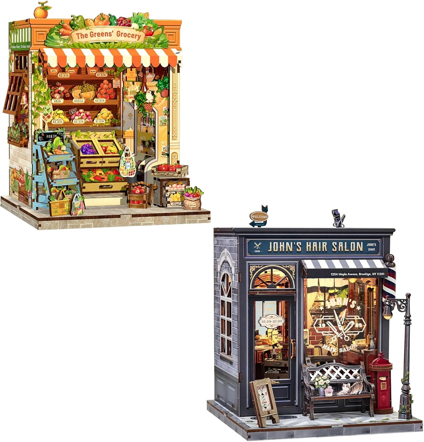 CUTEBEE Book Nook Kit - DIY Miniature House Dollhouse Kit for Adults, Booknook Tiny House Bookshelf Decor 3D Wooden Puzzle Model Building Set, Gifts for Family and Friends