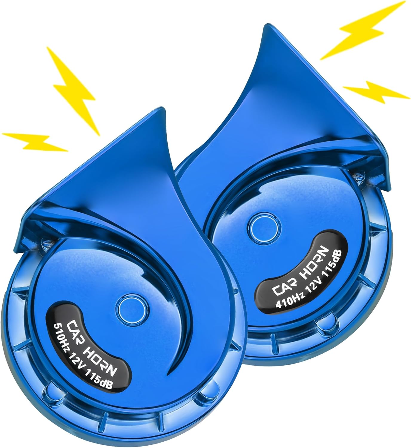 2PCS Loud Car Horn Kit with Wires/Brackets/Nuts,105115dB