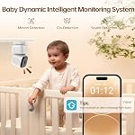 Dual-Mode Baby Monitor, Reliable 1080P HD Video Monitor with Camera | Hybrid Wi-Fi & No Wi-Fi Connection, App & Monitor Control, 1000ft Range, Long-Lasting 5000mAh Battery, Night Vision