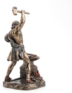 Veronese Design Hephaestus Yunan Ateş Tanrısı ve Dövme Bronz Bitmiş Heykeli