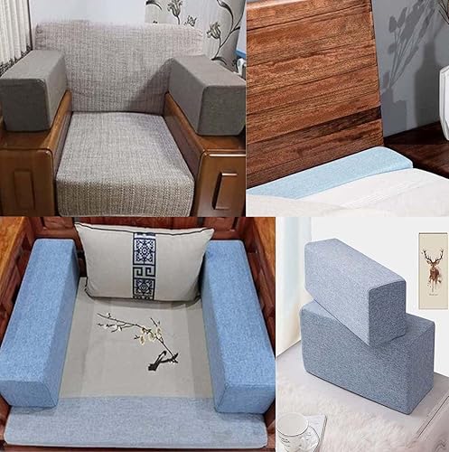 Miniatura 7 de Almohada de cama para cabecero de 47 x 4 x 3 pulgadas de largo, para cama individualdobleking, relleno de espuma suave, cojín de protección para