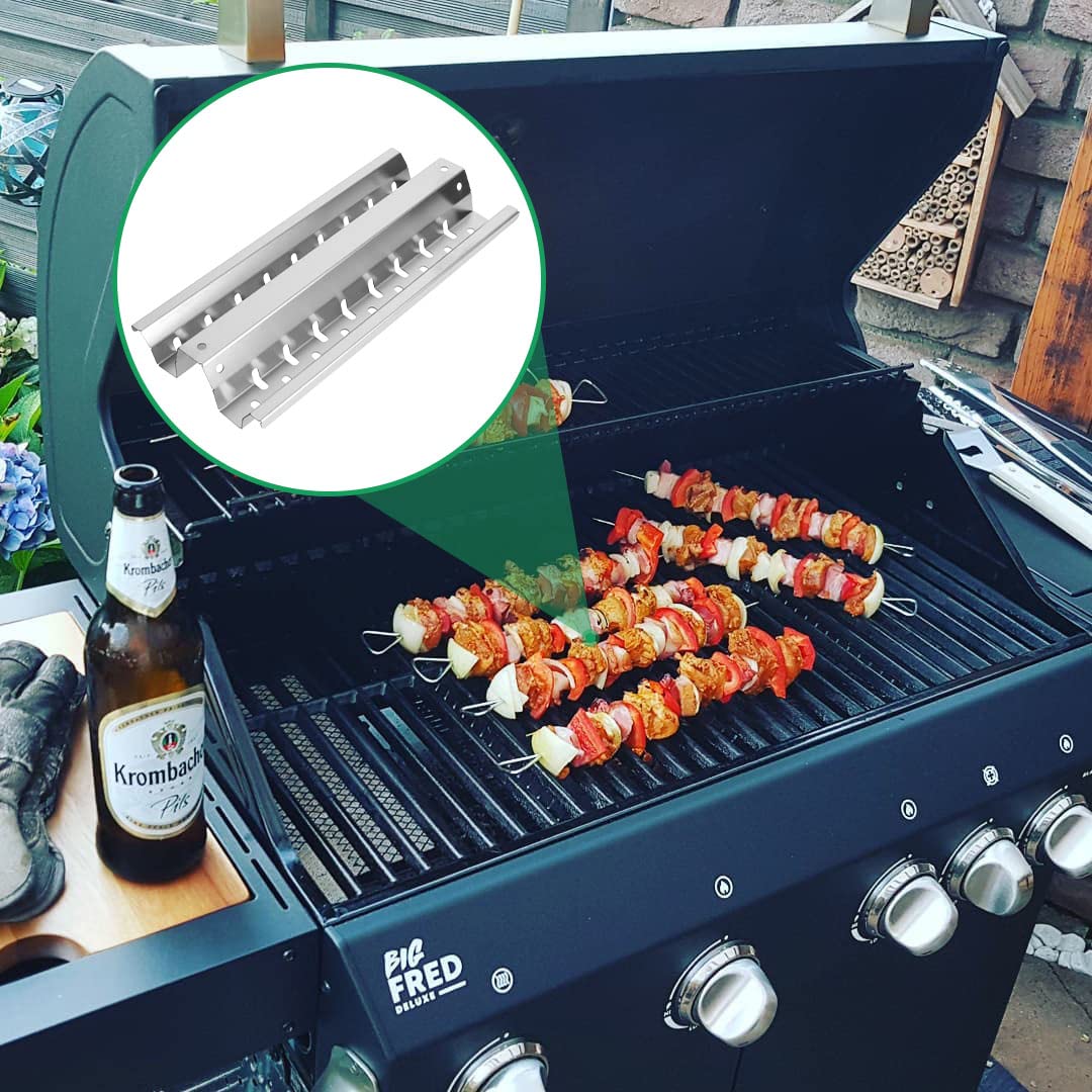 Grill-Heizplatten Verstellbar – 4 Stück, Edelstahl, Für Nexgrill, Dyna-Glo, Charbroil, Brinkmann