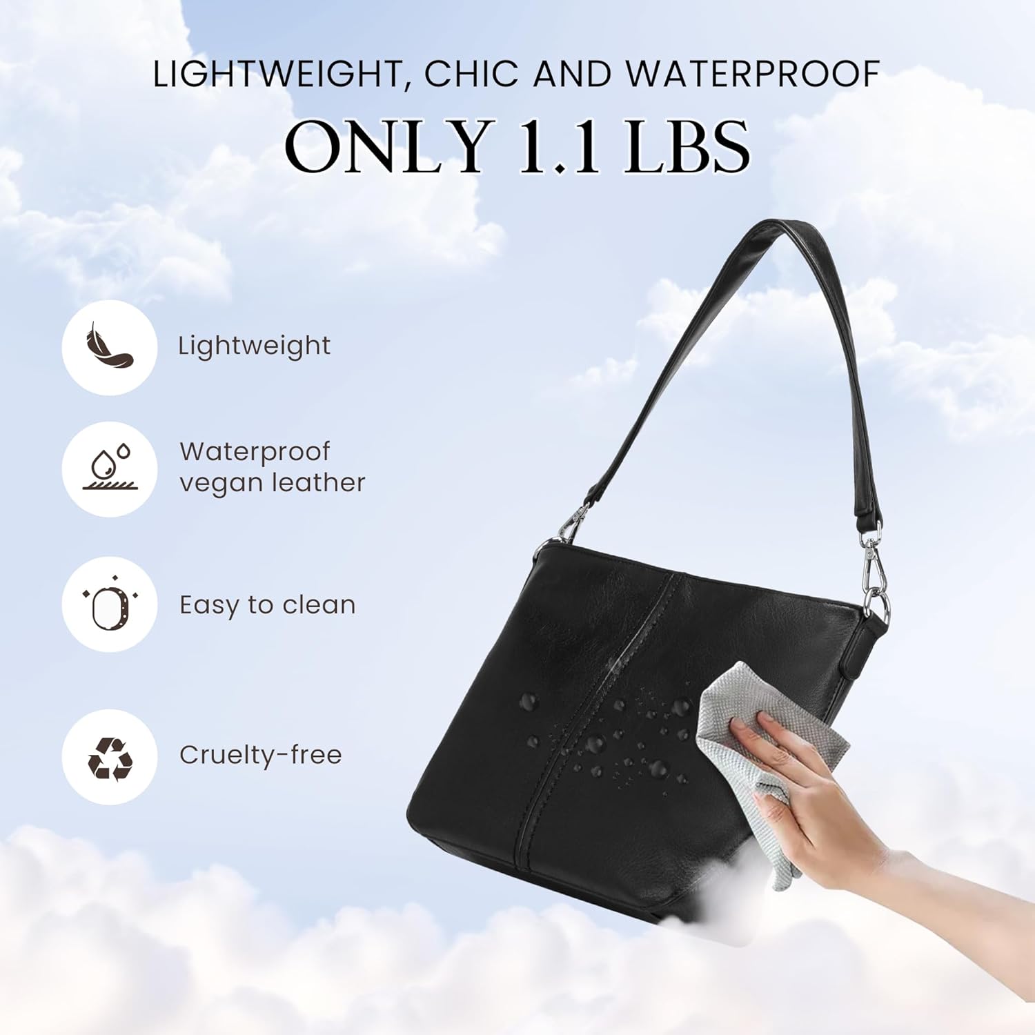 VONAL Hobo Crossbody Bags for Women, Vegan Leather Purses Shoulder Handbags for women PU leather Tote Bags Everyday Purse - Image 3