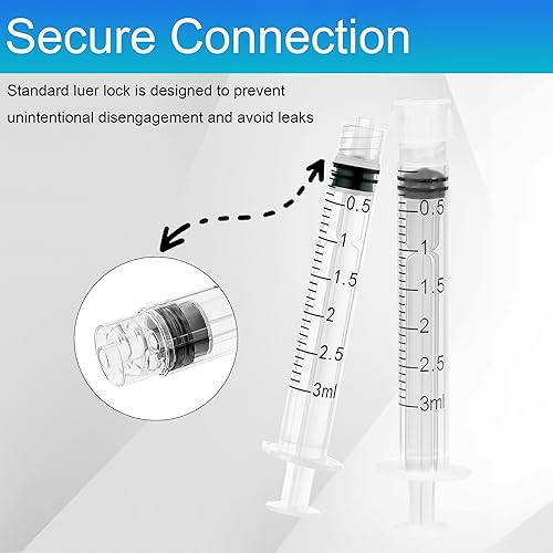 Miniatura 3 de Paquete de 12 jeringas Luer Lock de 0.1 fl oz con jeringas estériles selladas individualmente